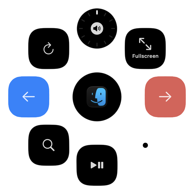 The context menu for the app under the pointer