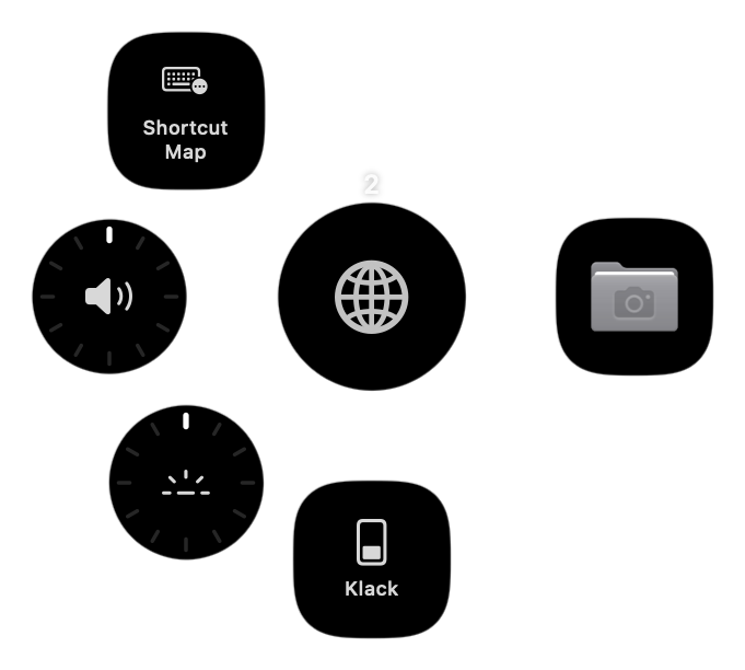 Layer 2 of the menu, reached with the 2 key